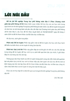 ĐỀ ÔN THI TỐT NGHIỆP THPT MÔN ĐỊA LÍ (Biên soạn theo Chương trình GDPT 2018)